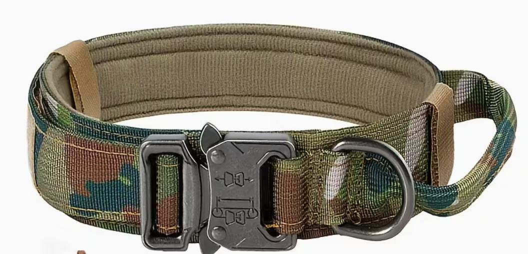 Tactical Dog Collar with Handle & MOLLE Attachments – Heavy Duty for Working & Adventure Dogs
