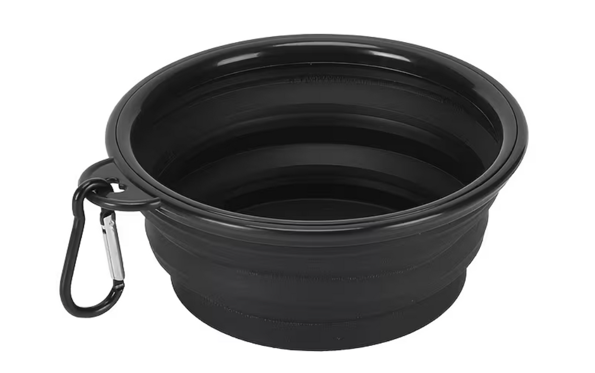 Collapsible Dog Bowl 32oz – Foldable Silicone Travel Bowl for Food & Water