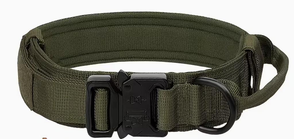 Tactical Dog Collar with Handle & MOLLE Attachments – Heavy Duty for Working & Adventure Dogs