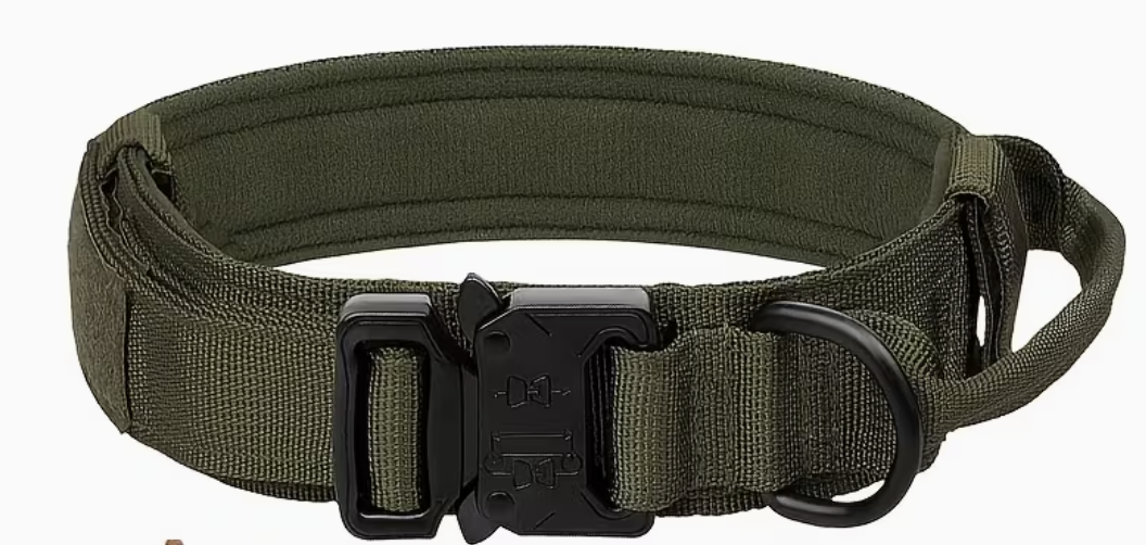 Tactical Dog Collar with Handle & MOLLE Attachments – Heavy Duty for Working & Adventure Dogs